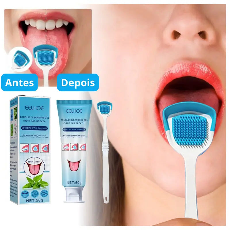 Kit Gel Bucal SyncFresh - Transforme seu Sorriso e Saúde Bucal [GANHE RASPADOR DE LÍNGUA GRÁTIS]