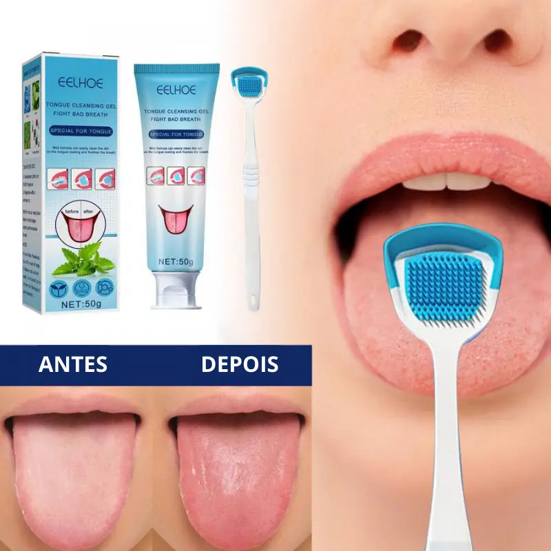 Kit Gel Bucal SyncFresh - Transforme seu Sorriso e Saúde Bucal [GANHE RASPADOR DE LÍNGUA GRÁTIS]