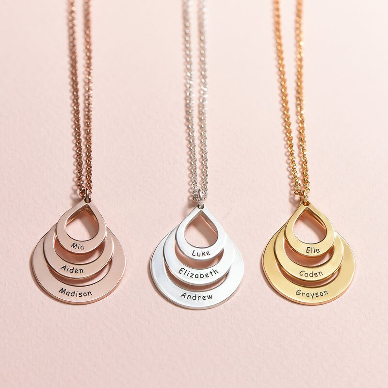Colar Gotas Personalizadas -  Oferta Especial Dia das Mães