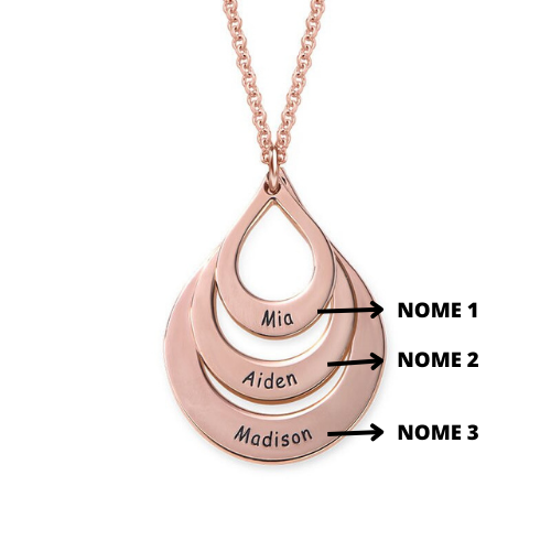 Colar Gotas Personalizadas -  Oferta Especial Dia das Mães