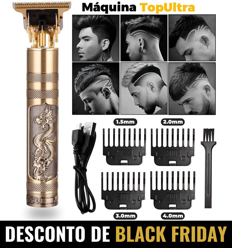TopUltra®- Máquina de Barbear e Cortar Cabelo + 4 Pentes de Brinde