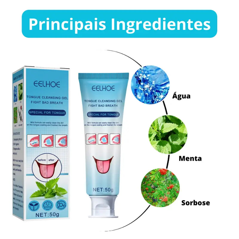 Kit Gel Bucal SyncFresh - Transforme seu Sorriso e Saúde Bucal [GANHE RASPADOR DE LÍNGUA GRÁTIS]