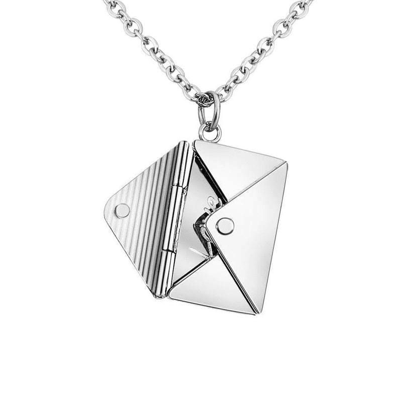 Colar Envelope Surpresa 0 Top Lightt Cor de Aço 